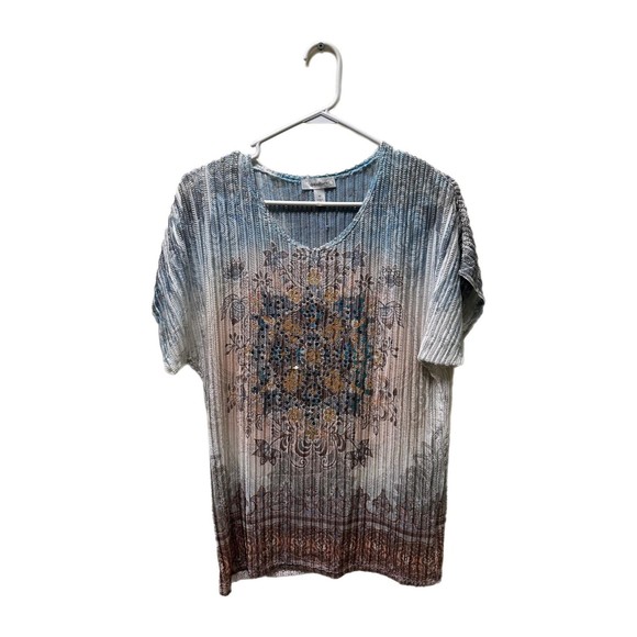 Dress Barn Multi-color Loose Knit Sequin Top, Medium, Pre-owned - Picture 1 of 6
